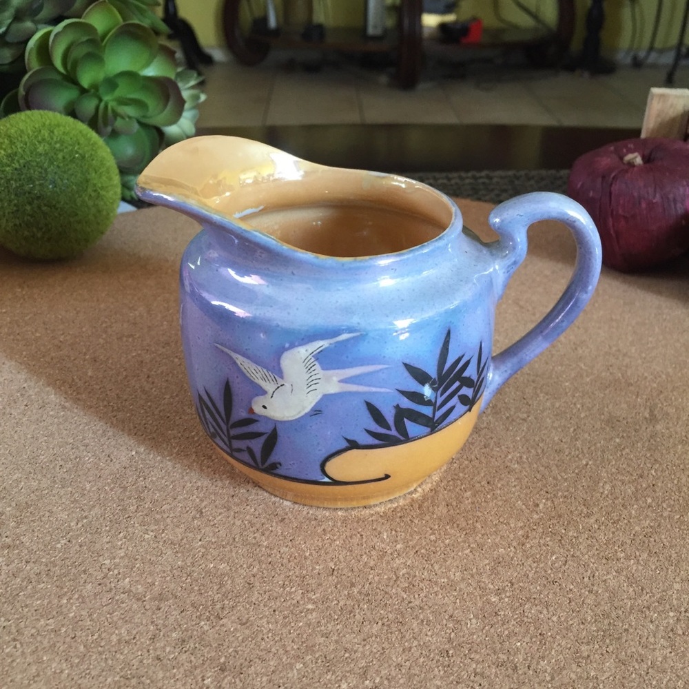 1950s Blue Lusterware Creamer